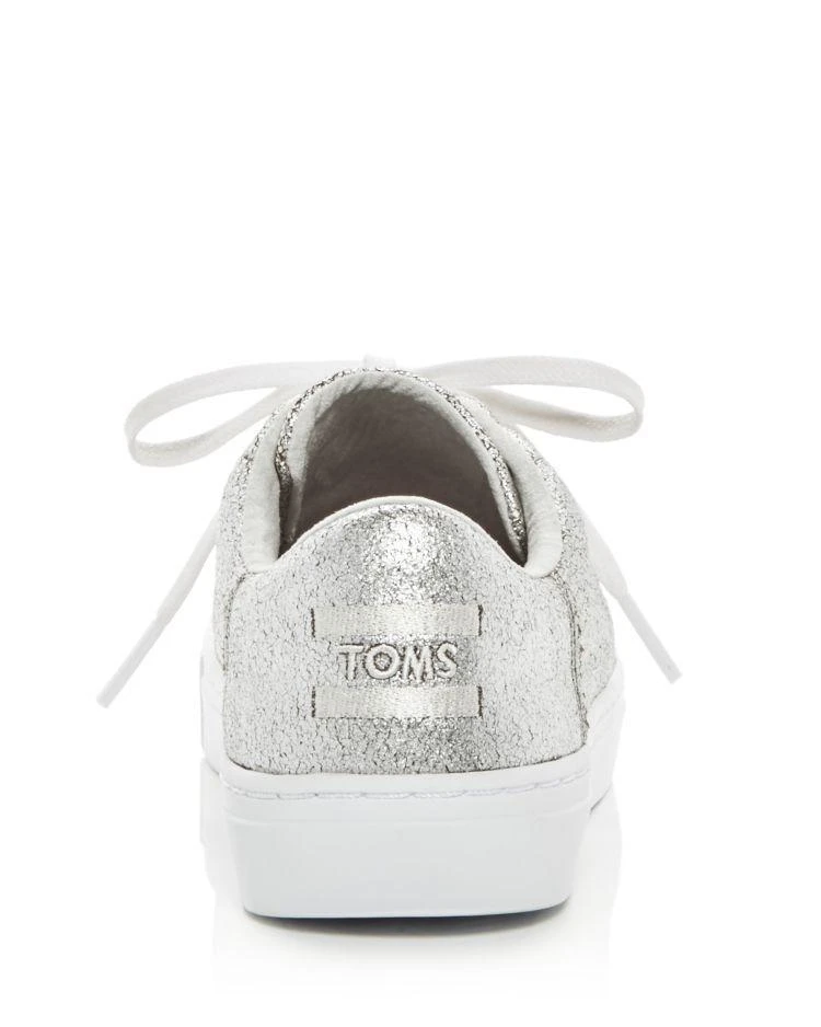 商品TOMS|Women's Lenox Metallic Lace Up Sneakers,价格¥367,第4张图片详细描述