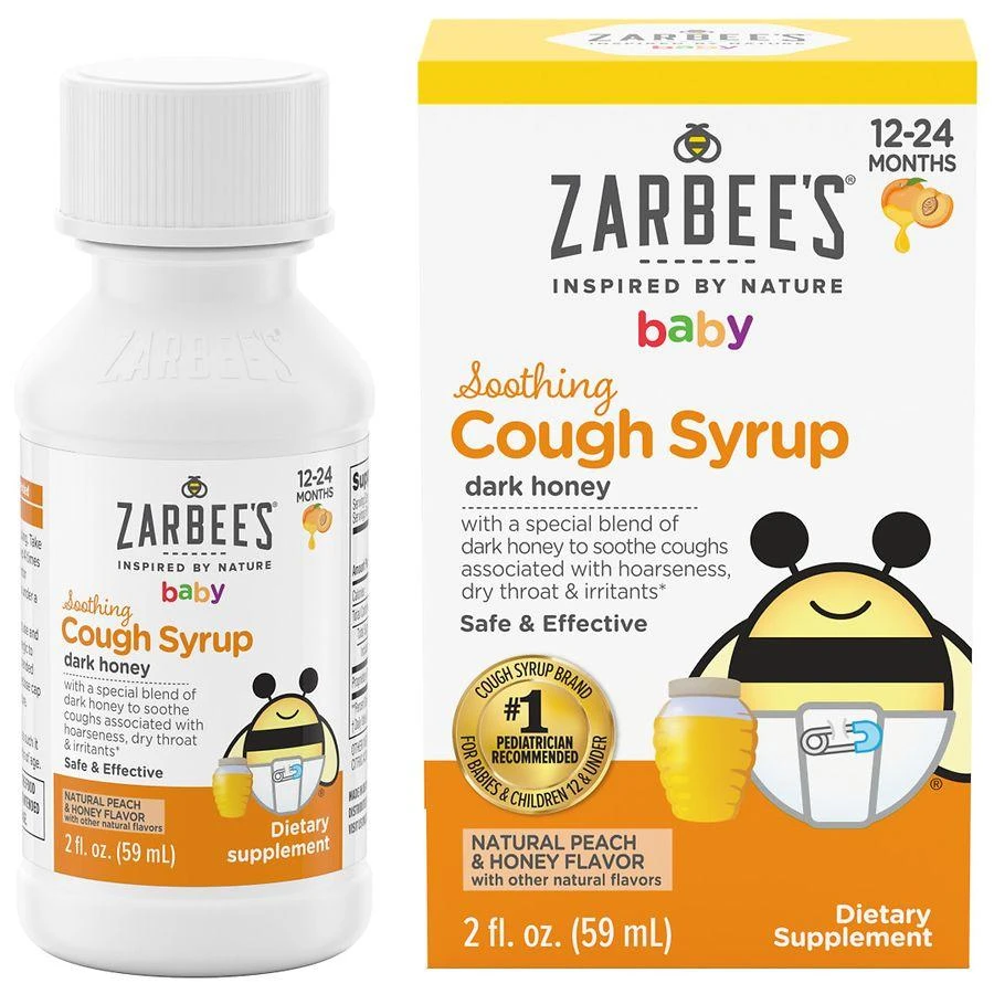 商品ZarBee's Naturals|Baby Soothing Cough Syrup Natural Peach & Honey,价格¥81,第3张图片详细描述
