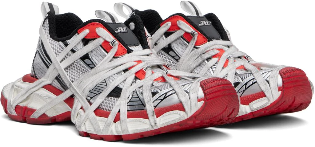 商品Balenciaga|Gray & Red 3XL Extreme Lace Sneakers,价格¥10193,第4张图片详细描述