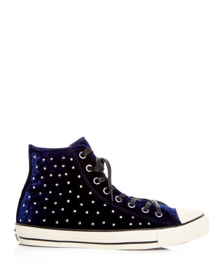 商品Converse|Women's Chuck Taylor Embellished Velvet High Top Sneakers,价格¥498,第2张图片详细描述