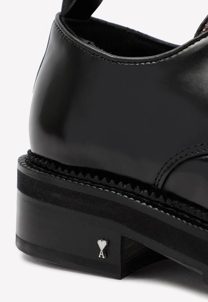 商品AMI|Square-toe Derby Lace-Up Shoes,价格¥3014,第3张图片详细描述