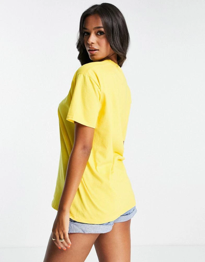 商品New Love Club|New Love Club oversized t-shirt with cat graphic in yellow,价格¥144,第2张图片详细描述