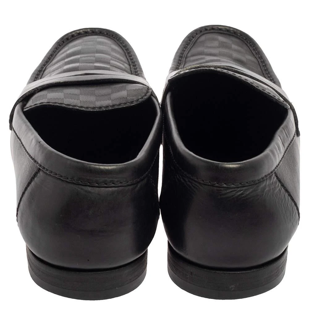 商品[二手商品] Louis Vuitton|Louis Vuitton Black Damier Embossed Santiago Loafers Size 41.5,价格¥4068,第5张图片详细描述