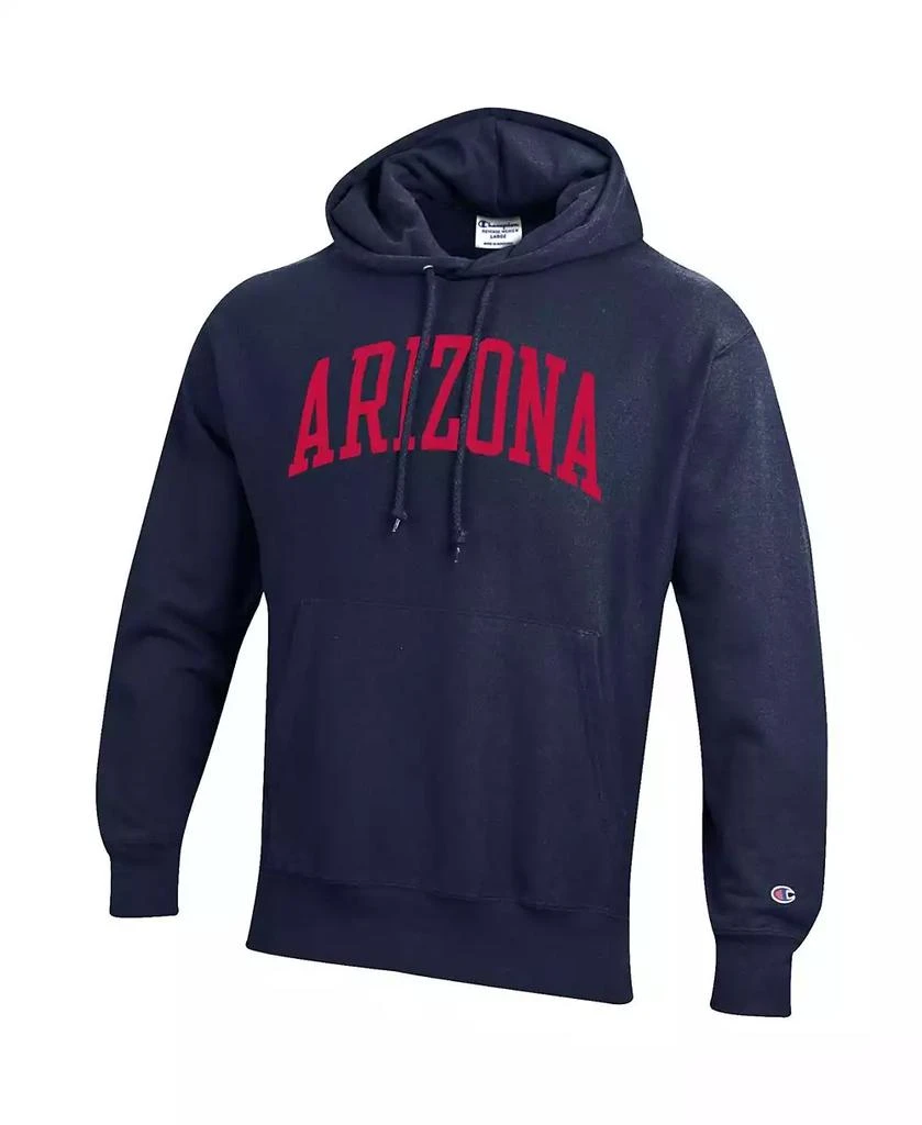 商品CHAMPION|Men's Navy Arizona Wildcats Team Arch Reverse Weave Pullover Hoodie,价格¥471,第3张图片详细描述