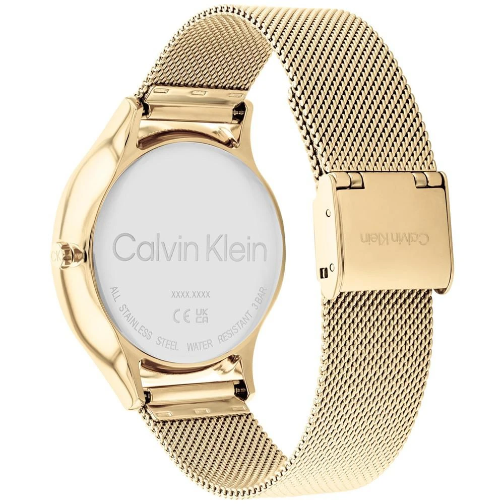 商品Calvin Klein|Gold-Tone Mesh Bracelet Watch 38mm,价格¥1070,第3张图片详细描述