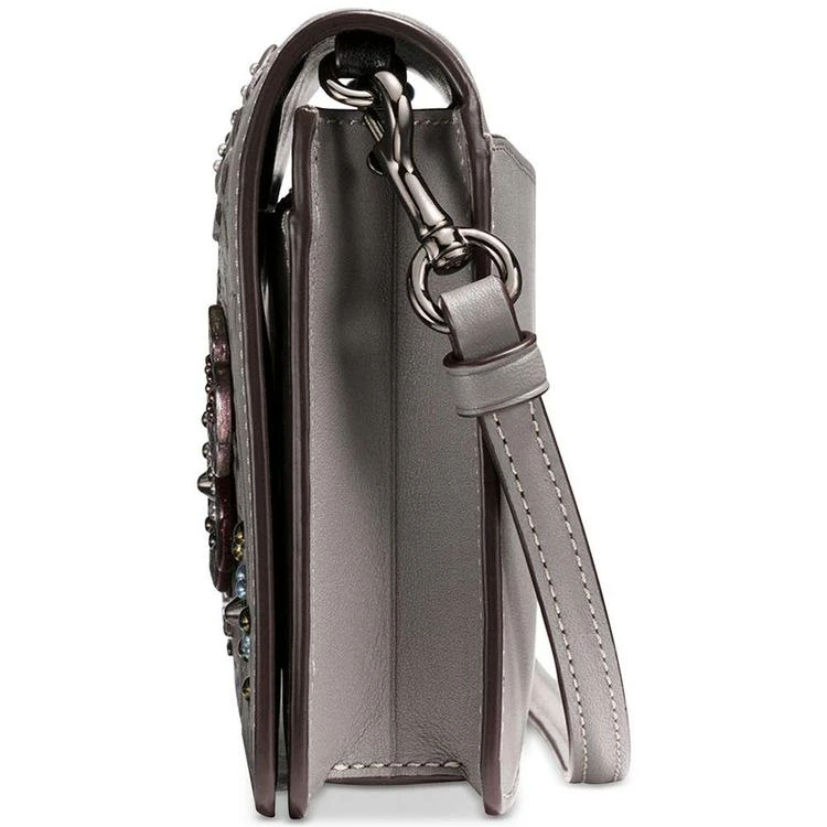 商品Coach|Foldover Crossbody Clutch With Metal Tea Rose Tooling,价格¥1222,第3张图片详细描述