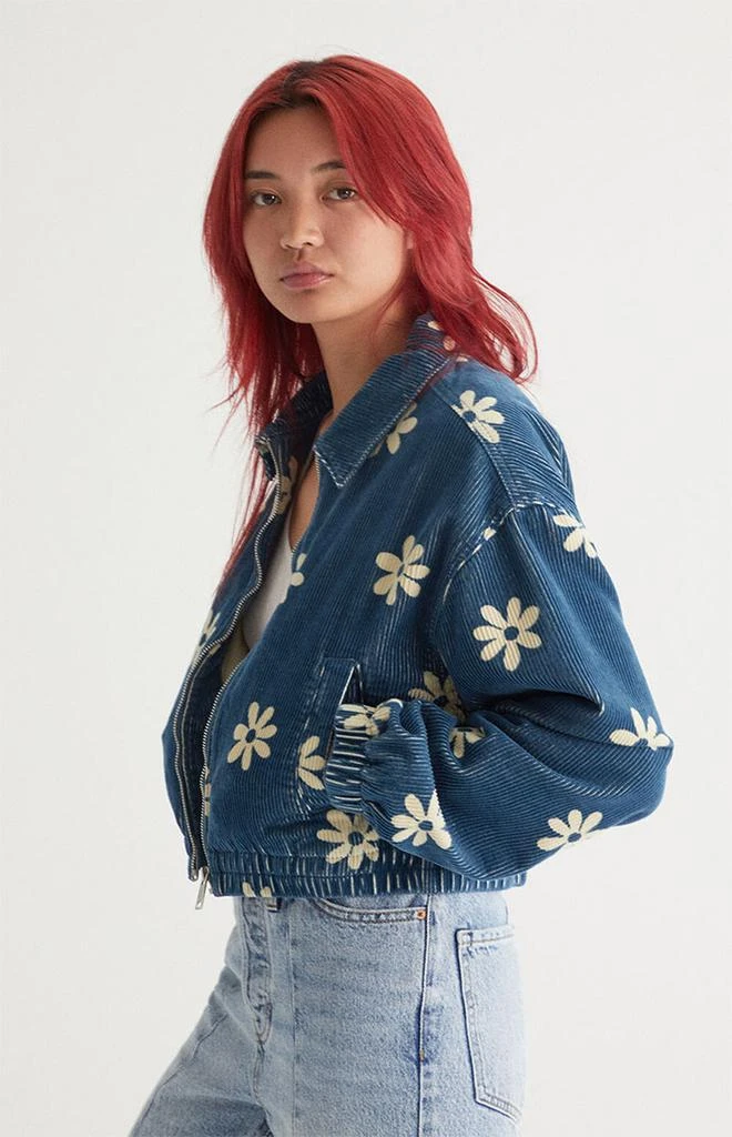 商品PacSun|Navy Floral Cropped Jacket,价格¥175,第3张图片详细描述