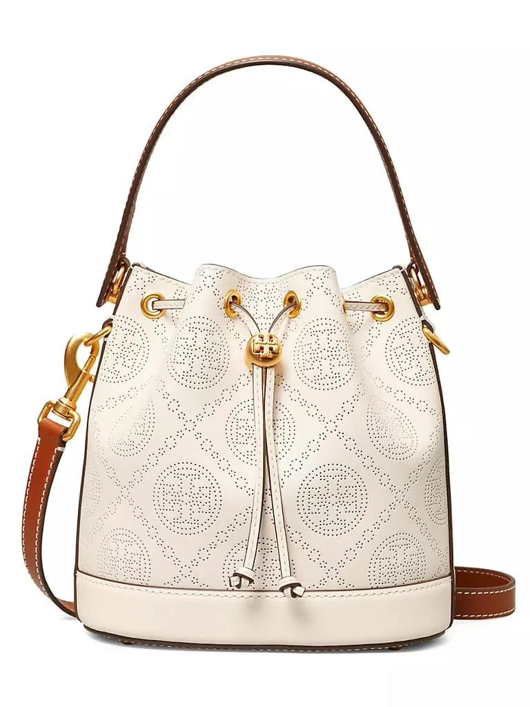 商品Tory Burch|T Monogram Perforated Leather Bucket Bag,价格¥4116,第1张图片