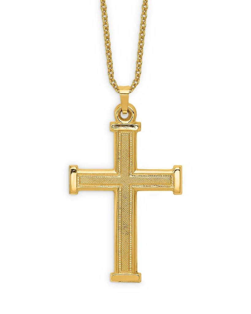 商品Bloomingdale's|Men's Latin Cross Pendant Necklace in 14K Yellow Gold, 20" - Exclusive,价格¥3891,第1张图片