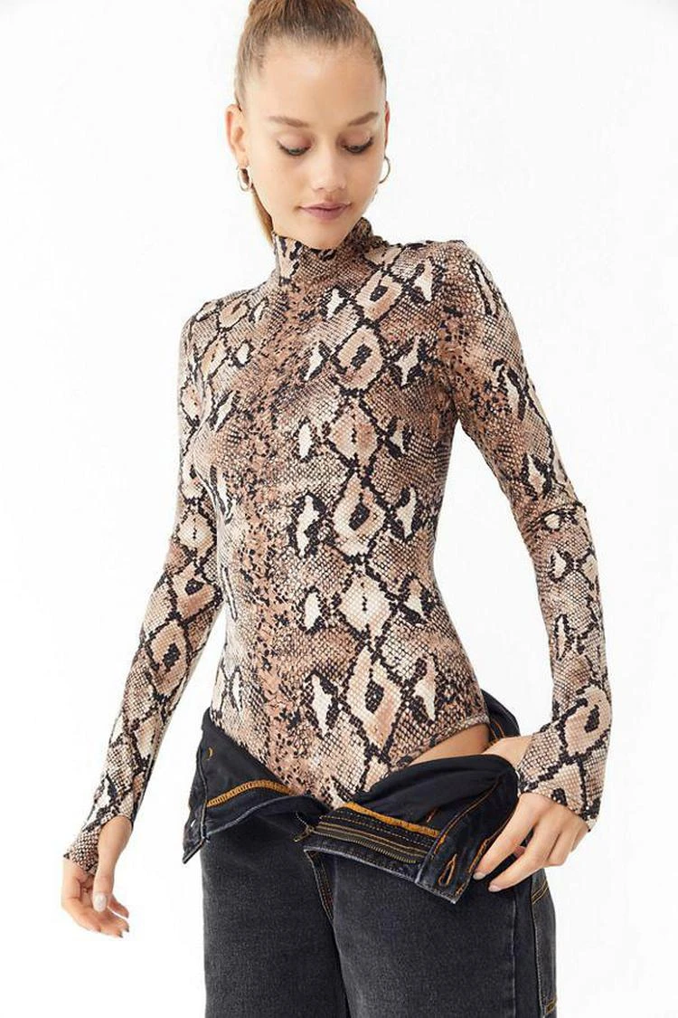 商品I.AM.GIA|I.AM.GIA Kenzie Snake Print Bodysuit,价格¥296,第3张图片详细描述