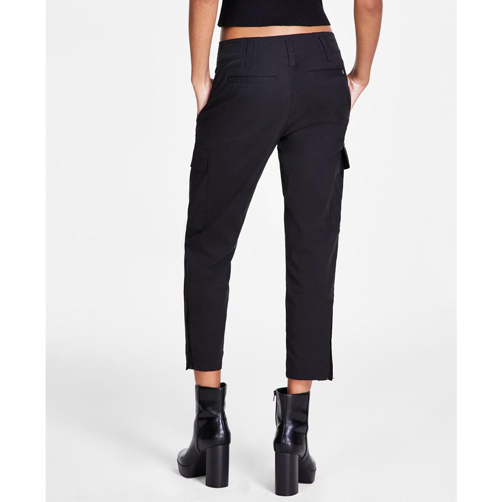 商品Calvin Klein|Women's High-Rise Stretch Twill Cargo Ankle Pants,价格¥671,第2张图片详细描述