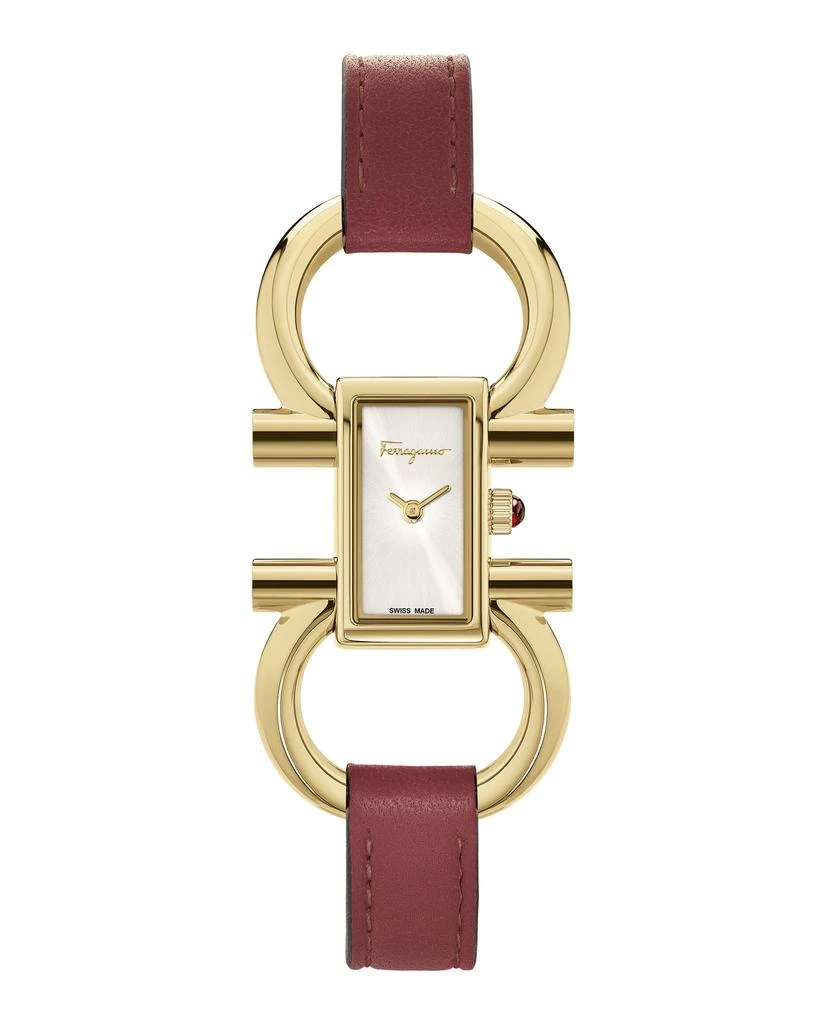 商品Salvatore Ferragamo|Double Gancini Leather Watch,价格¥2484,第1张图片