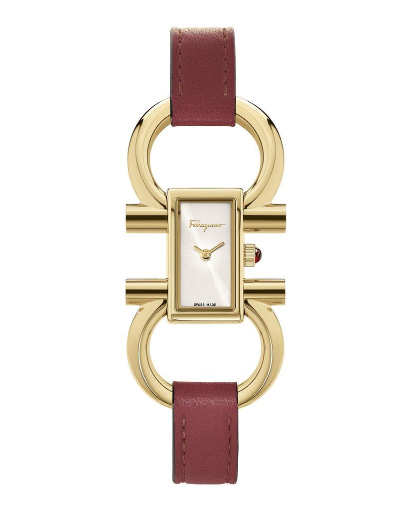商品Salvatore Ferragamo|Double Gancini Leather Watch,价格¥2455,第1张图片