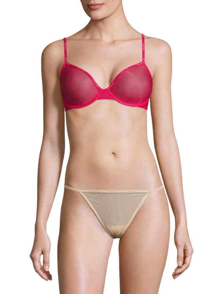 商品Calvin Klein|Sheer Marq Unlined Demi Bra,价格¥80,第4张图片详细描述