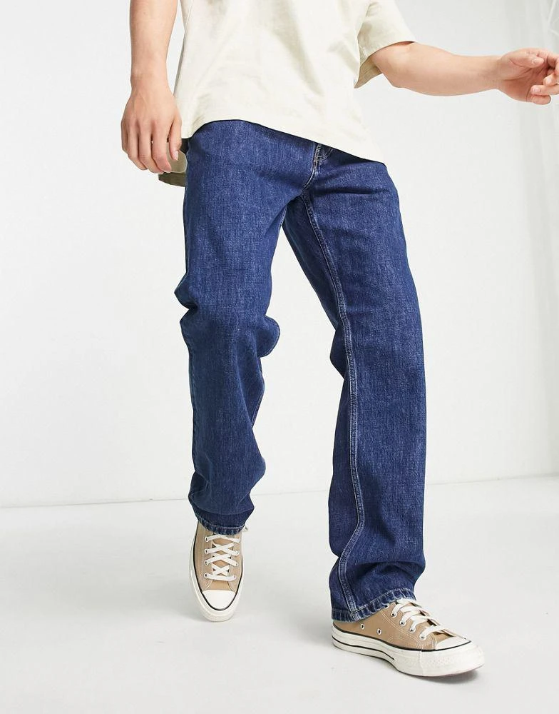 商品Carhartt WIP|Carhartt WIP nolan relaxed straight fit jeans in blue wash,价格¥618,第2张图片详细描述