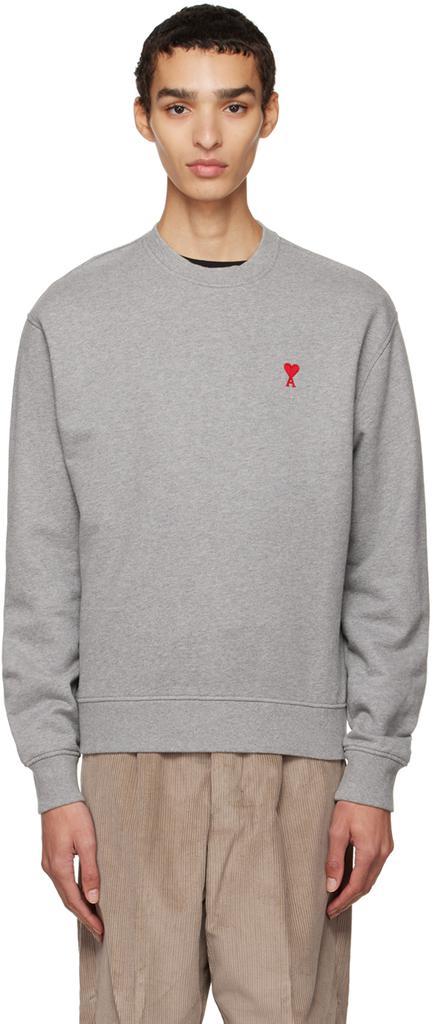 商品AMI|Gray Ami De Cœur Sweatshirt,价格¥950,第1张图片