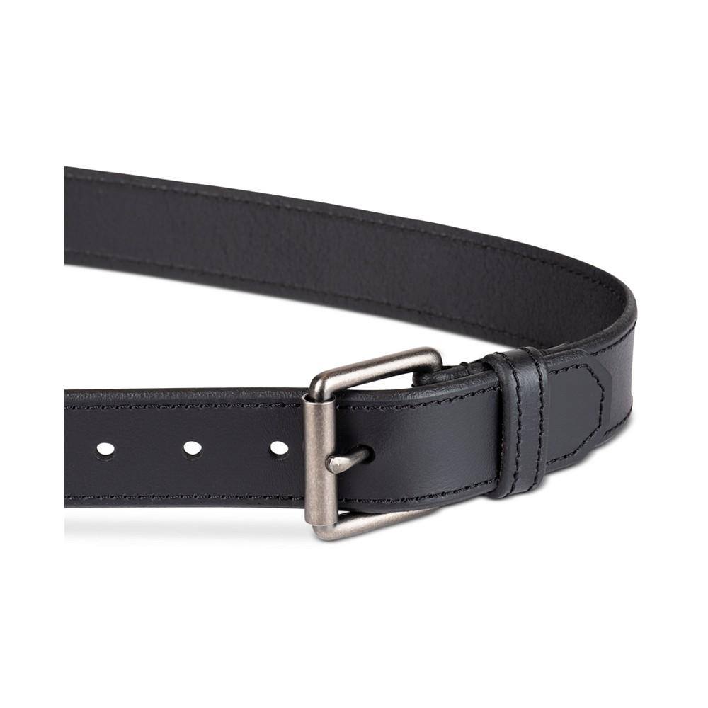 Men's Beveled-Edge Leather Belt商品第4张图片规格展示