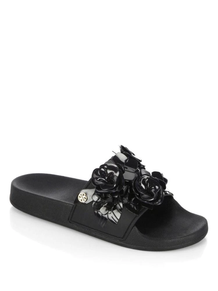 商品Tory Burch|Blossom Floral Applique Slides,价格¥601,第1张图片