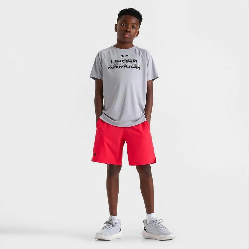 商品Under Armour|Boys' Under Armour Tech Split Wordmark T-Shirt,价格¥119,第2张图片详细描述