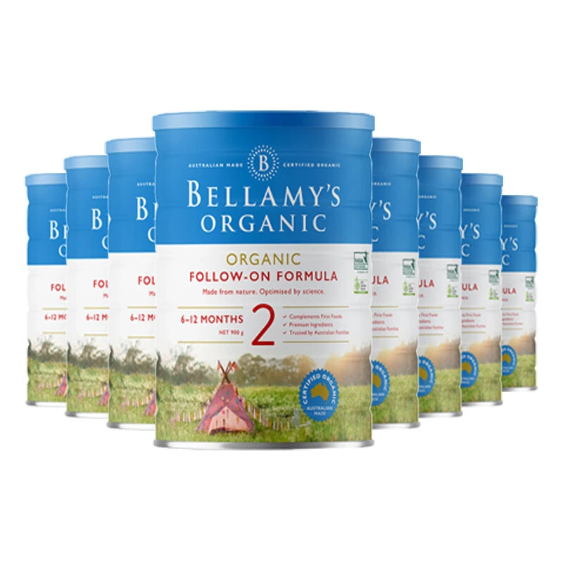 Bellamys Organic贝拉米2段（6-12个月）有机婴儿奶粉900g/罐 新旧版本随机发（保税仓发货）（预售3个工作日内发货） 商品