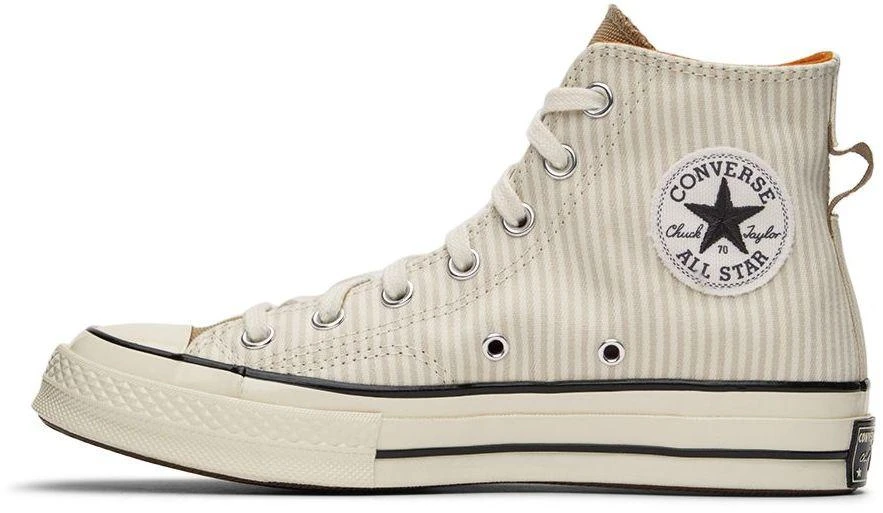 商品Converse|Off-White & Beige Chuck 70 High-Top Sneakers,价格¥165,第3张图片详细描述