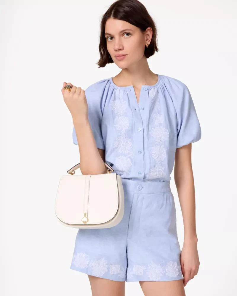 Kayla Pebbled Leather Saddle Bag 商品