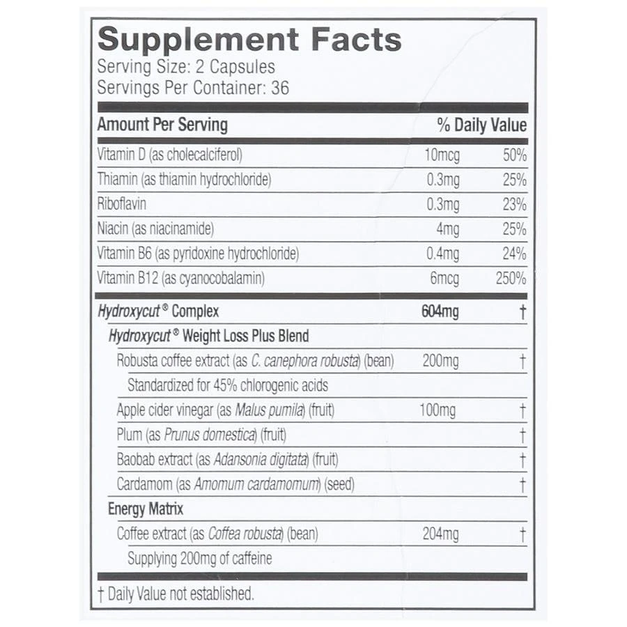 商品Hydroxycut|Original Weight Loss Rapid Release Capsules,价格¥185,第3张图片详细描述