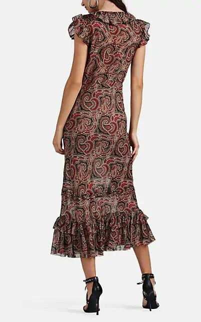 商品Nili Lotan|Georgia Paisley Silk Maxi Dress,价格¥2470,第3张图片详细描述