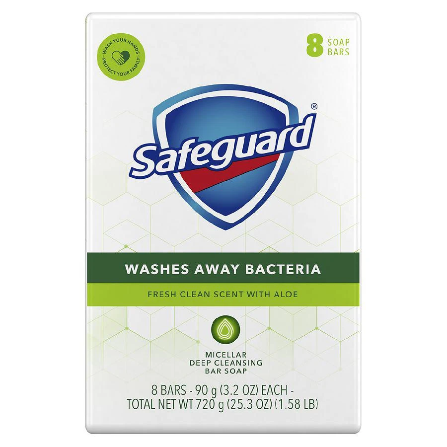 商品Safeguard|Antibacterial Soap Bars Fresh Clean Scent with Aloe,价格¥41,第1张图片