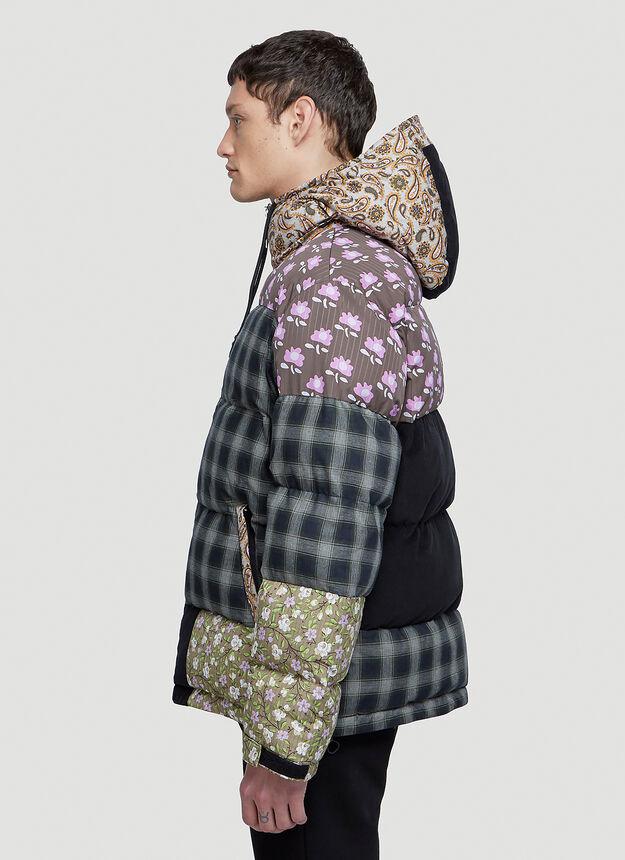 Grow Up Patchwork Puffer Jacket in Black商品第3张图片规格展示