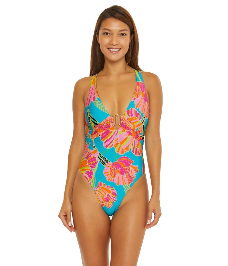 商品Trina Turk|Poppy Plunge One-Piece,价格¥960,第1张图片