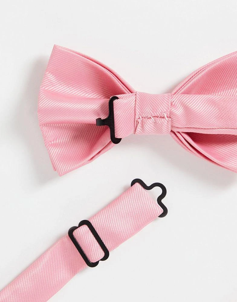 商品ASOS|ASOS DESIGN bow tie and pocket square in pop pink,价格¥84,第4张图片详细描述