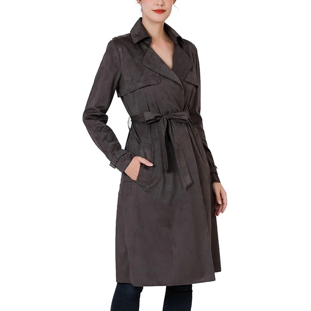 商品kimi + kai|Women's Aria Long Faux Suede Trench Coat,价格¥889,第3张图片详细描述