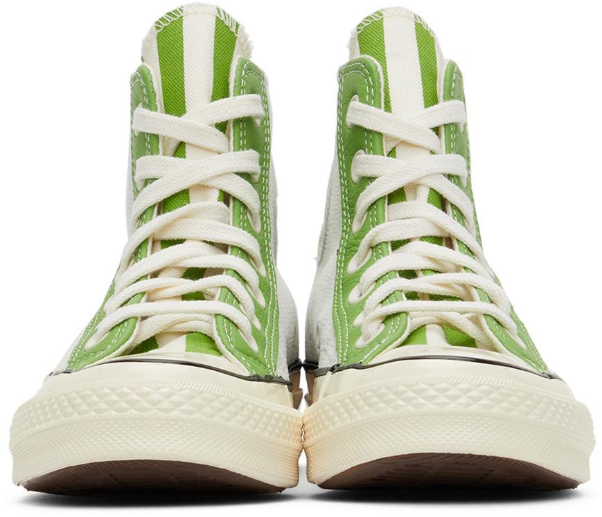 商品Converse|Green Chuck 70 Striped Terry Cloth High Top Sneakers,价格¥674,第4张图片详细描述