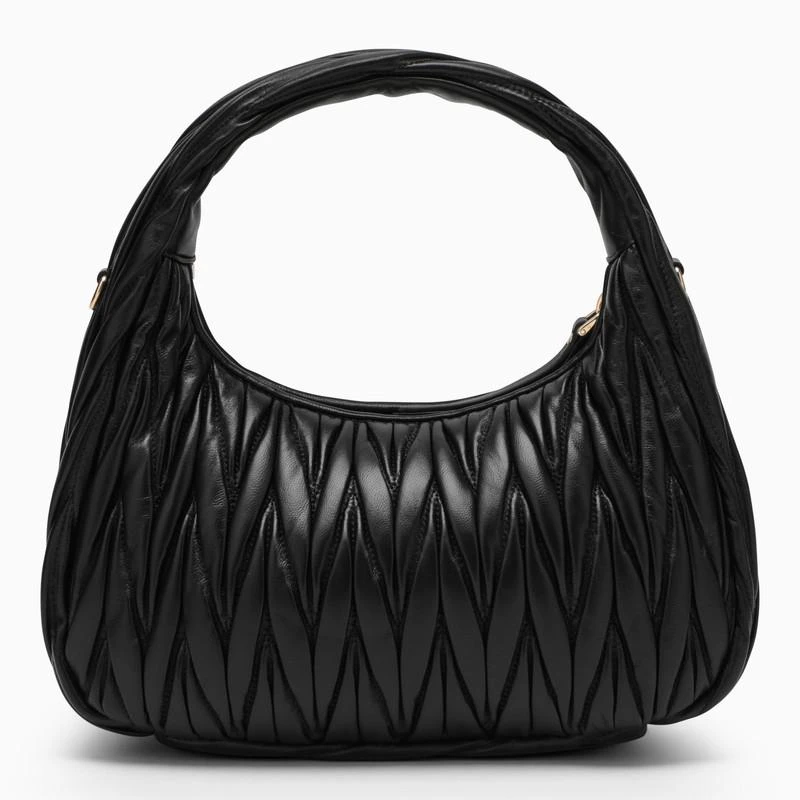 商品Miu Miu|Miu Wander black matelassé bag,价格¥15497,第4张图片详细描述