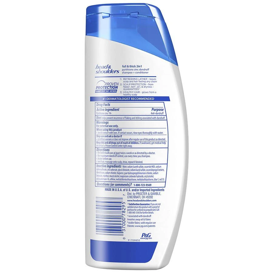 商品Head & Shoulders|Full and Thick Anti-Dandruff 2 in 1 Shampoo and Conditioner,价格¥66,第4张图片详细描述