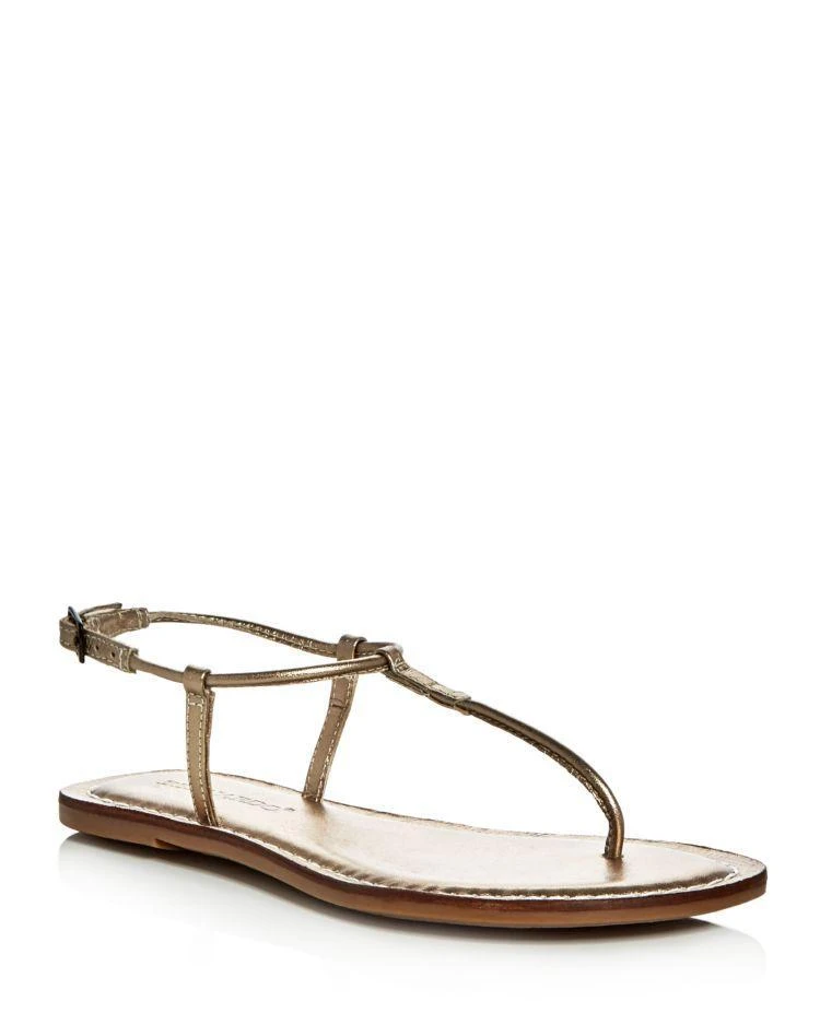 商品Bernardo|Lilly Metallic T-Strap Thong Sandals,价格¥742,第1张图片