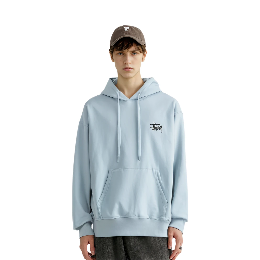 商品[国内直发] STUSSY|Basic StÜssy Pigment Dyed Hoodie 字母Logo印花加绒连帽套头卫衣 男女同款,价格¥1520,第11张图片详细描述