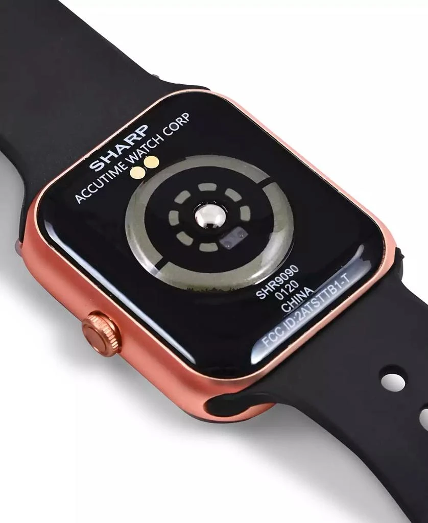 商品SHARP|Unisex Rose Gold-Tone and Black Silicone Smart Watch 38mm,价格¥281,第4张图片详细描述