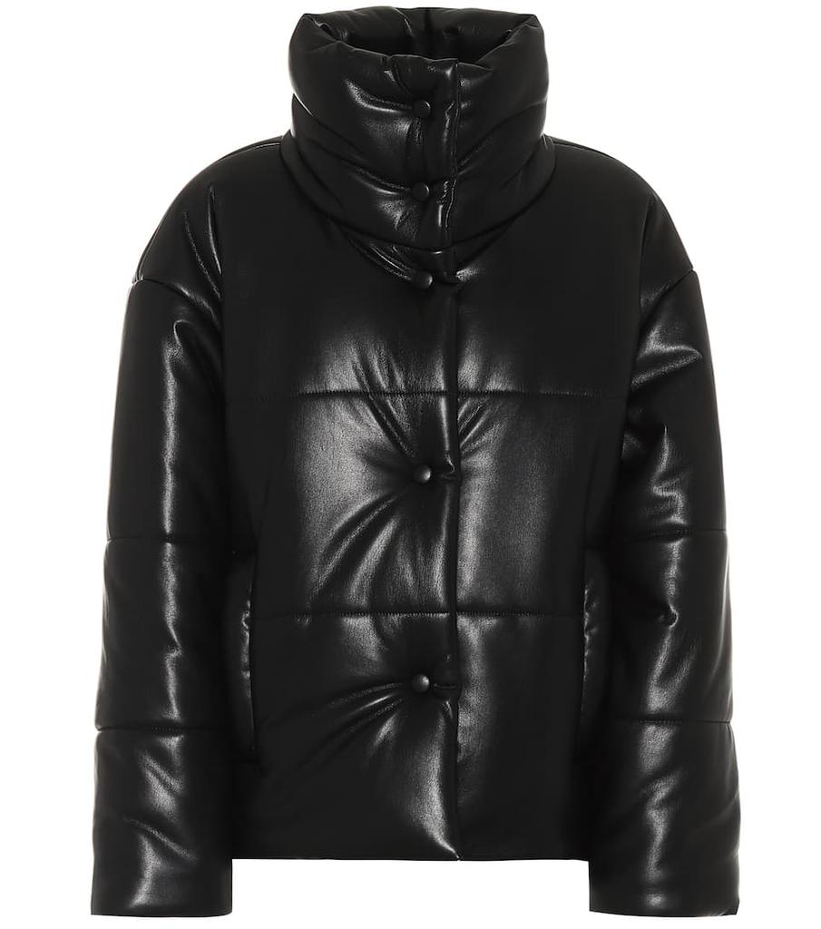 Hide faux leather puffer jacket商品第1张图片规格展示