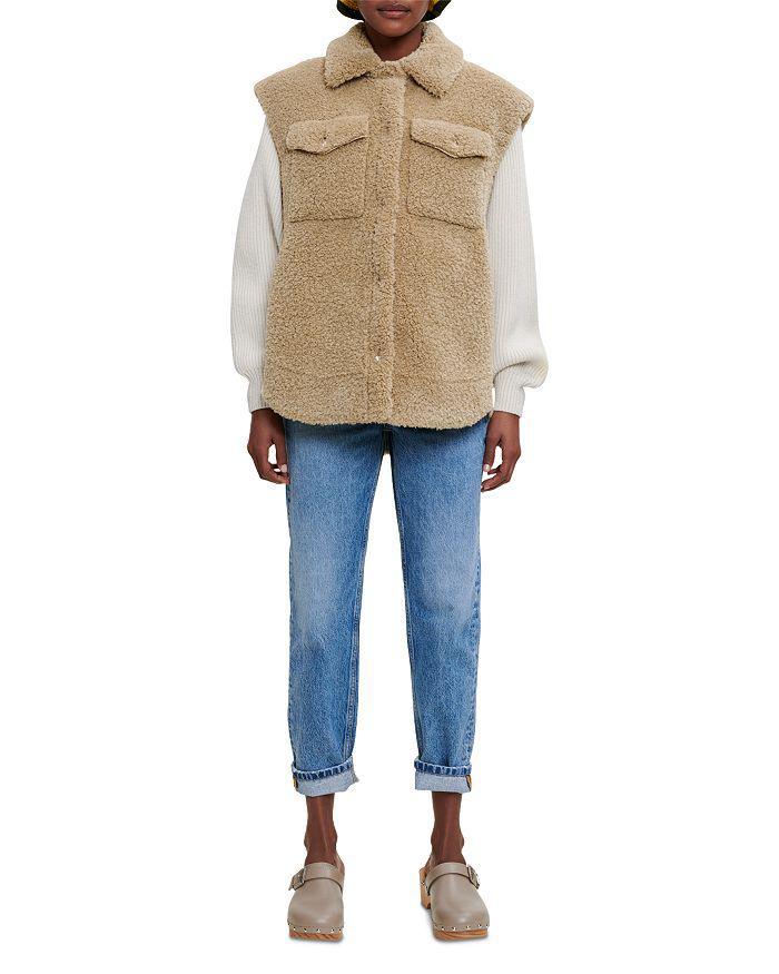 商品Maje|Belier Faux Fur Vest,价格¥1820,第3张图片详细描述