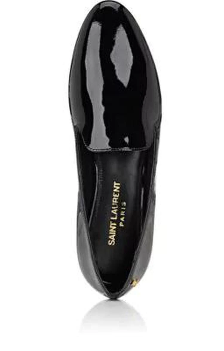 商品Yves Saint Laurent|Patent Leather Smoking Loafers,价格¥2670,第4张图片详细描述