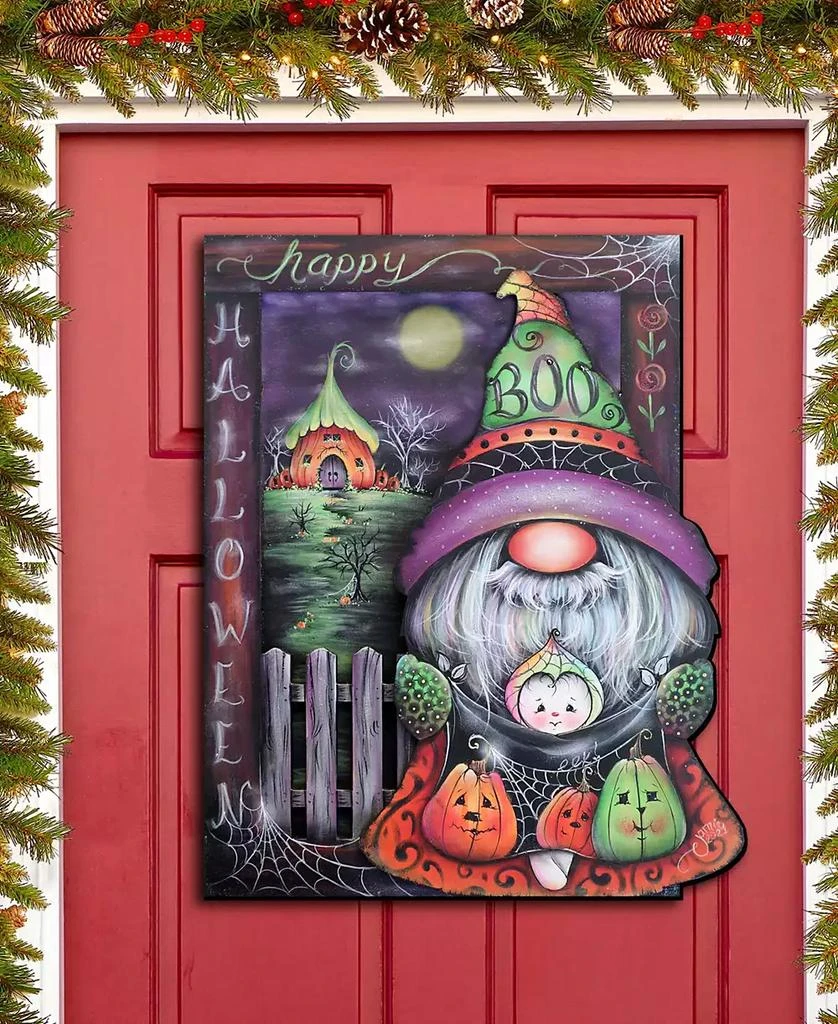 商品Designocracy|Holiday Door Decor Wooden Wall Decor Boo Gnome J. Mills-Price,价格¥989,第2张图片详细描述