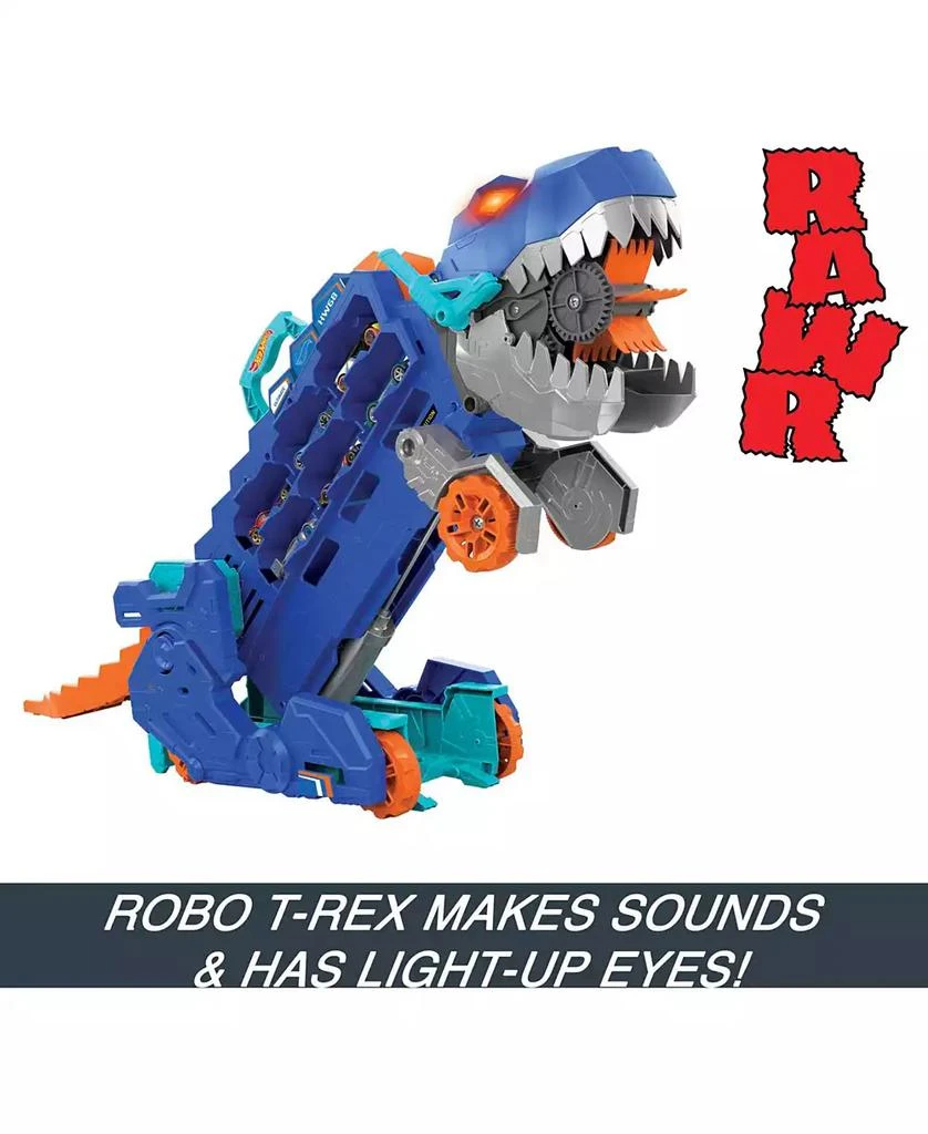 商品Hot Wheels|City Ultimate Hauler, Transforms Into A T-Rex with Race Track, Stores 20 Plus Cars,价格¥379,第3张图片详细描述