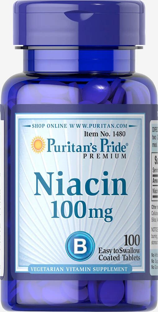 商品Puritan's Pride|Niacin 100 mg 100 Tablets,价格¥64-¥127,第1张图片