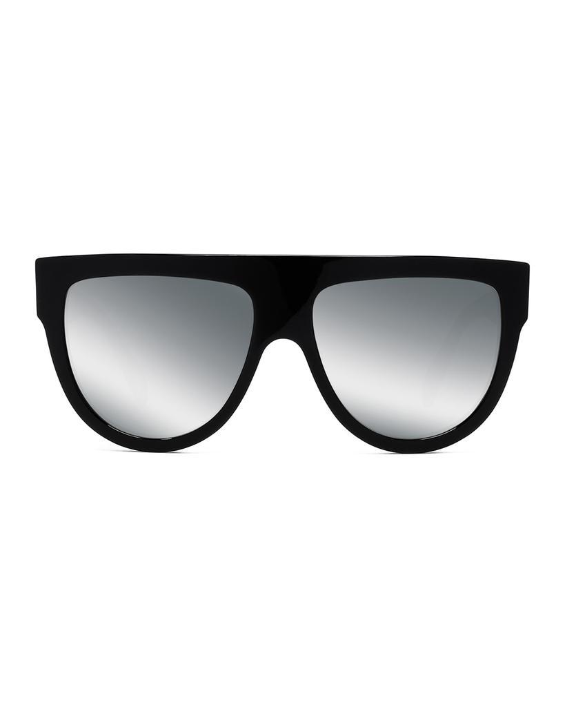 商品Celine|Flattop Gradient Shield Sunglasses, Black Pattern,价格¥3754,第4张图片详细描述