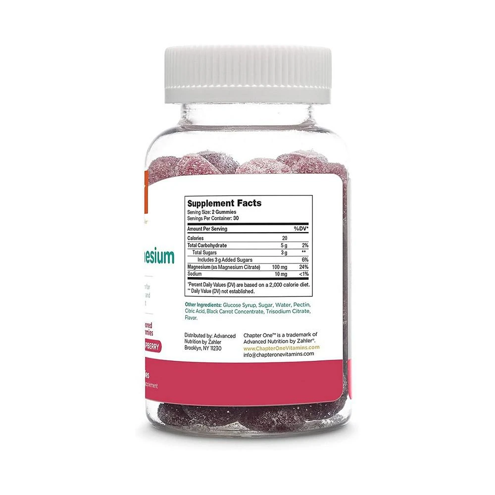 商品Zahler|Chapter One Raspberry Flavored Magnesium for Kids - 60 Flavored Gummies,价格¥112,第3张图片详细描述