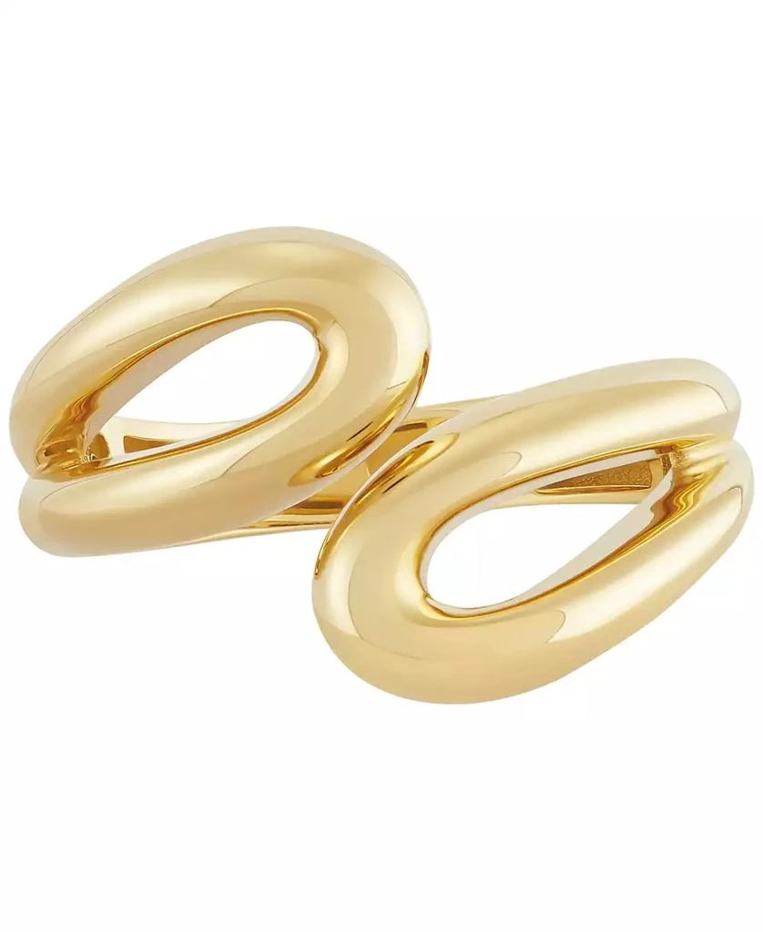 商品Macy's|Polished Openwork Loop Bypass Ring in 10k Gold,价格¥1792,第3张图片详细描述