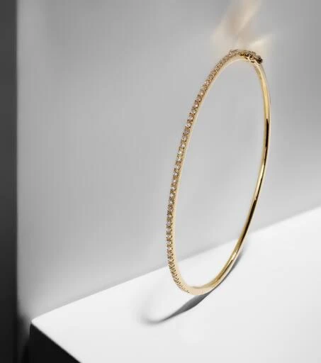 商品Shay Jewelry|Single Row 18kt yellow gold bracelet with diamonds,价格¥25072,第5张图片详细描述