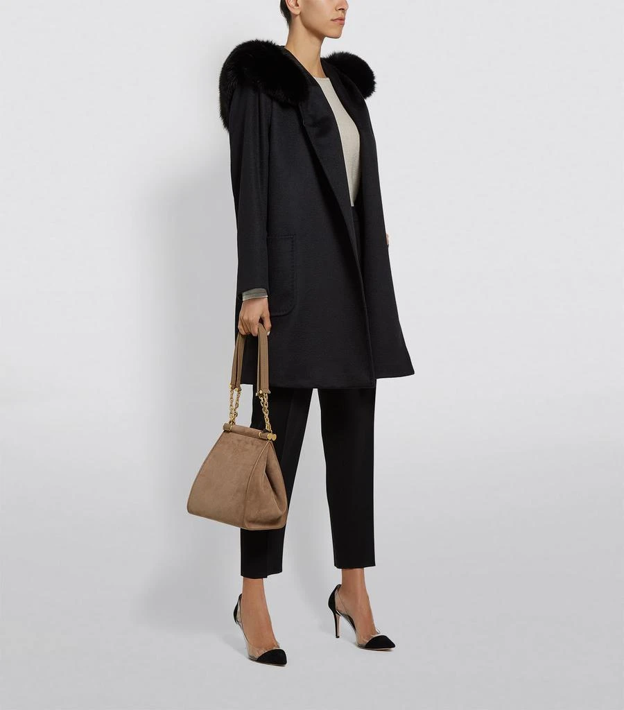 商品Max Mara|Cashmere Fur Trim Coat,价格¥17953,第4张图片详细描述